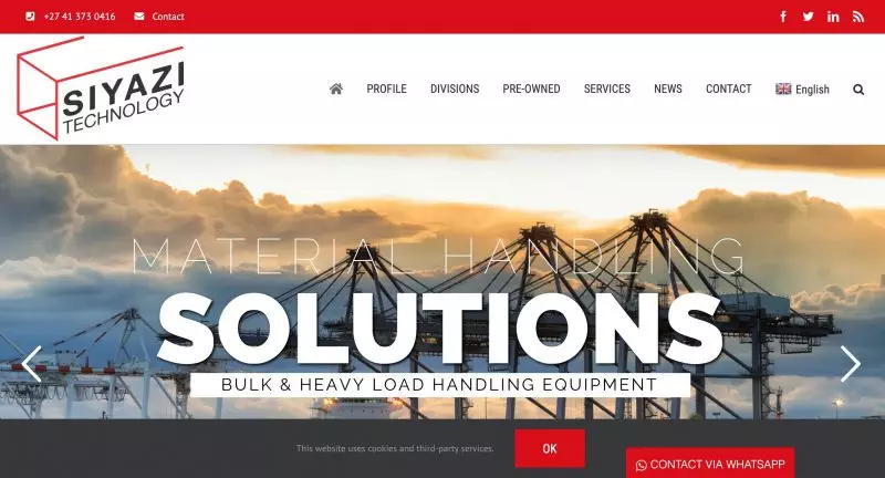 material handling website design