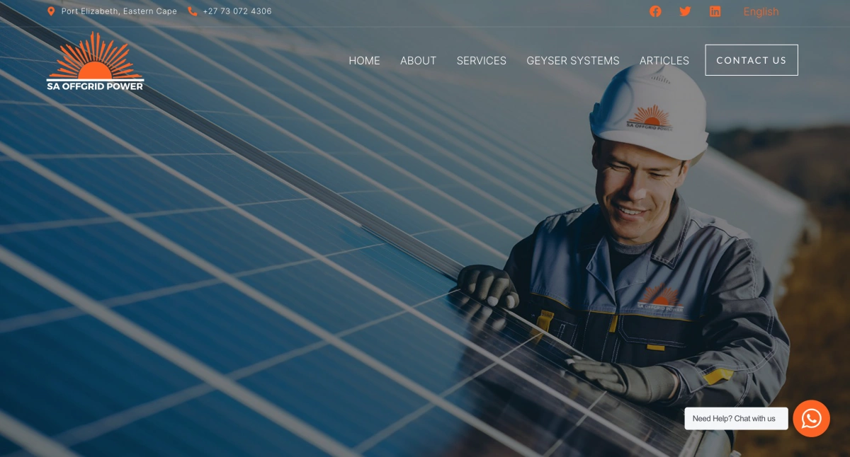 Solar Power Website design